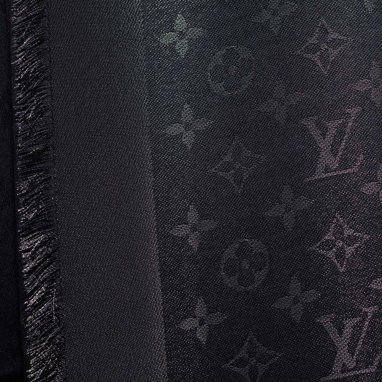 Louis Vuitton Monogram Monogram Shine Shawl 2021-22FW, Black