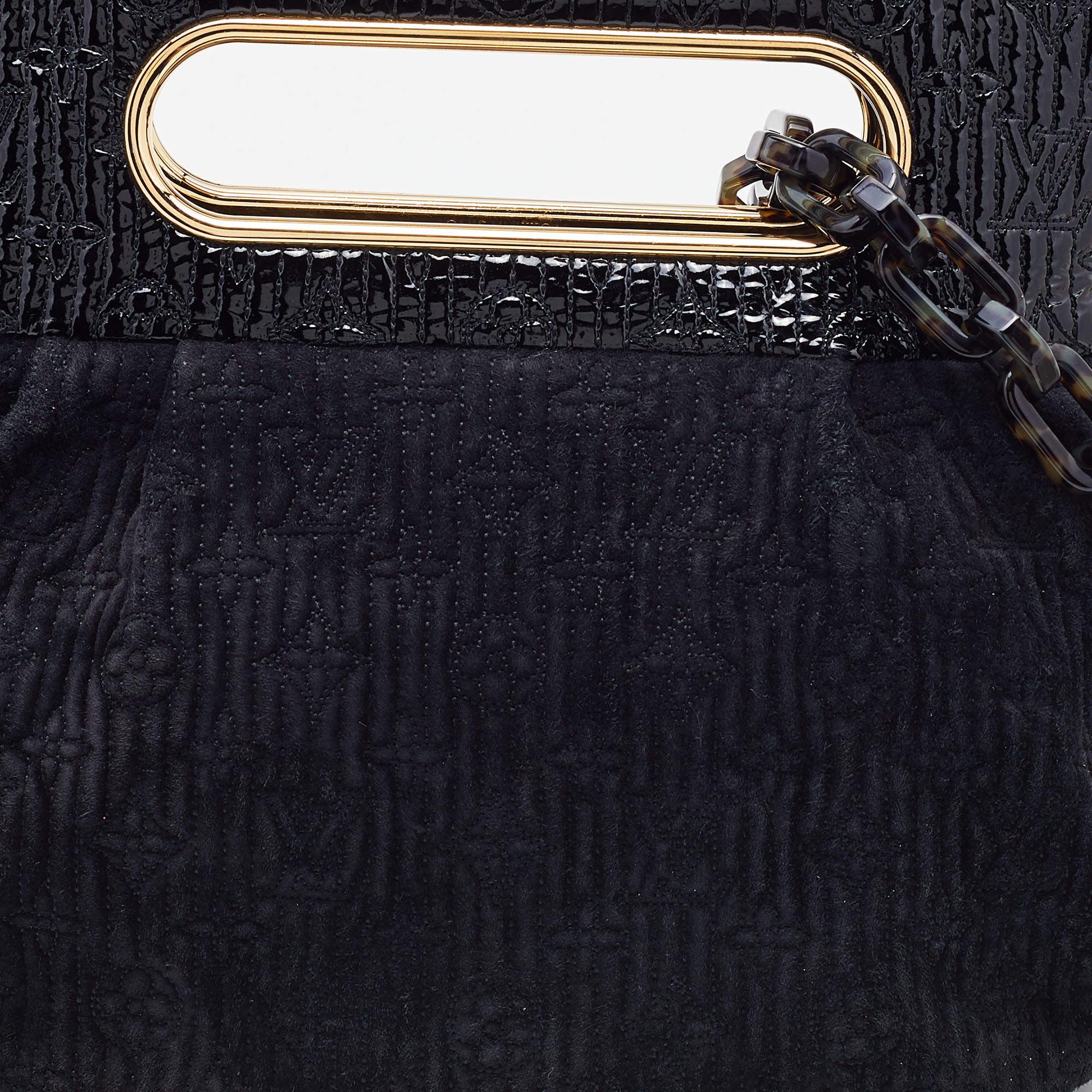 Louis Vuitton Black Monogram Suede Patent Limited Edition Motard Afterdark Bag 9