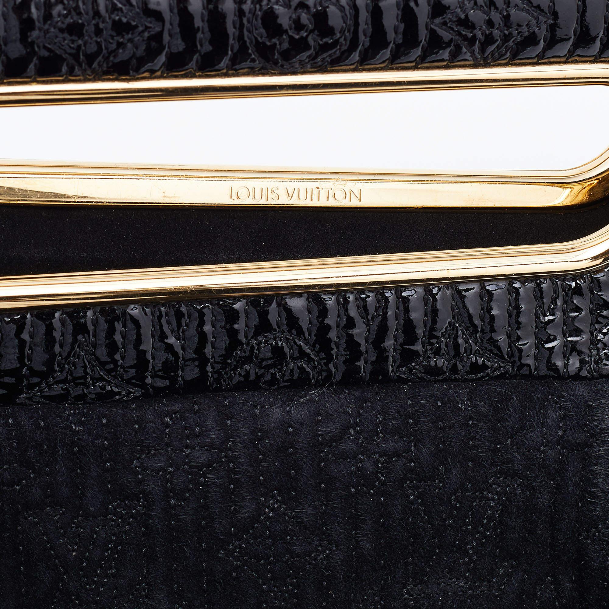 Louis Vuitton Black Monogram Suede Patent Limited Edition Motard Afterdark Bag 3