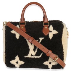 Louis Vuitton Black Monogram Teddy Fleece Speedy Bandouliere 25