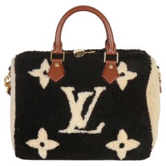 Louis Vuitton Black Monogram Teddy Fleece Speedy Bandouliere 25