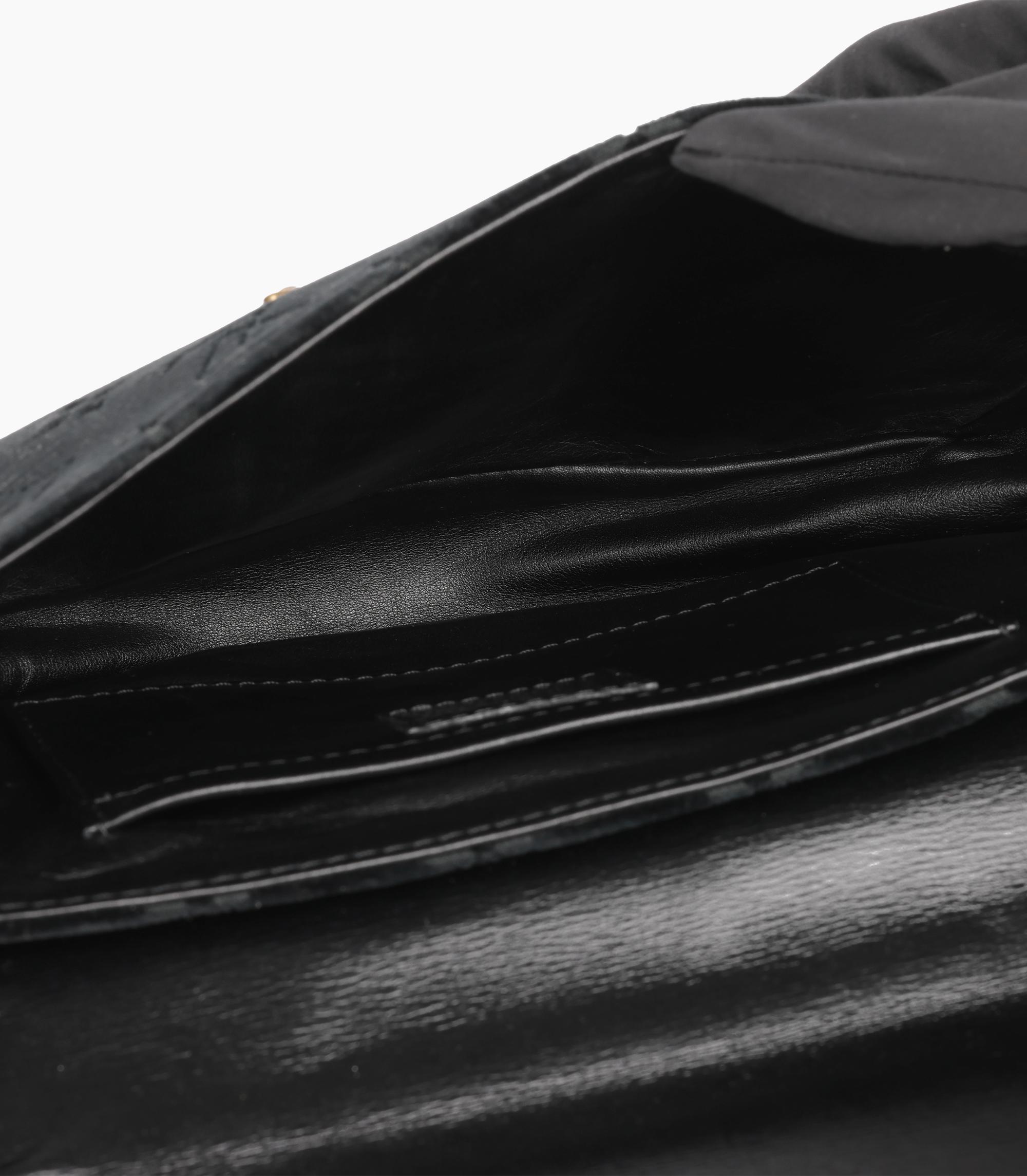 Louis Vuitton Black Monogram Velours Velvet & Shiny Alligator Leather Irvine For Sale 4