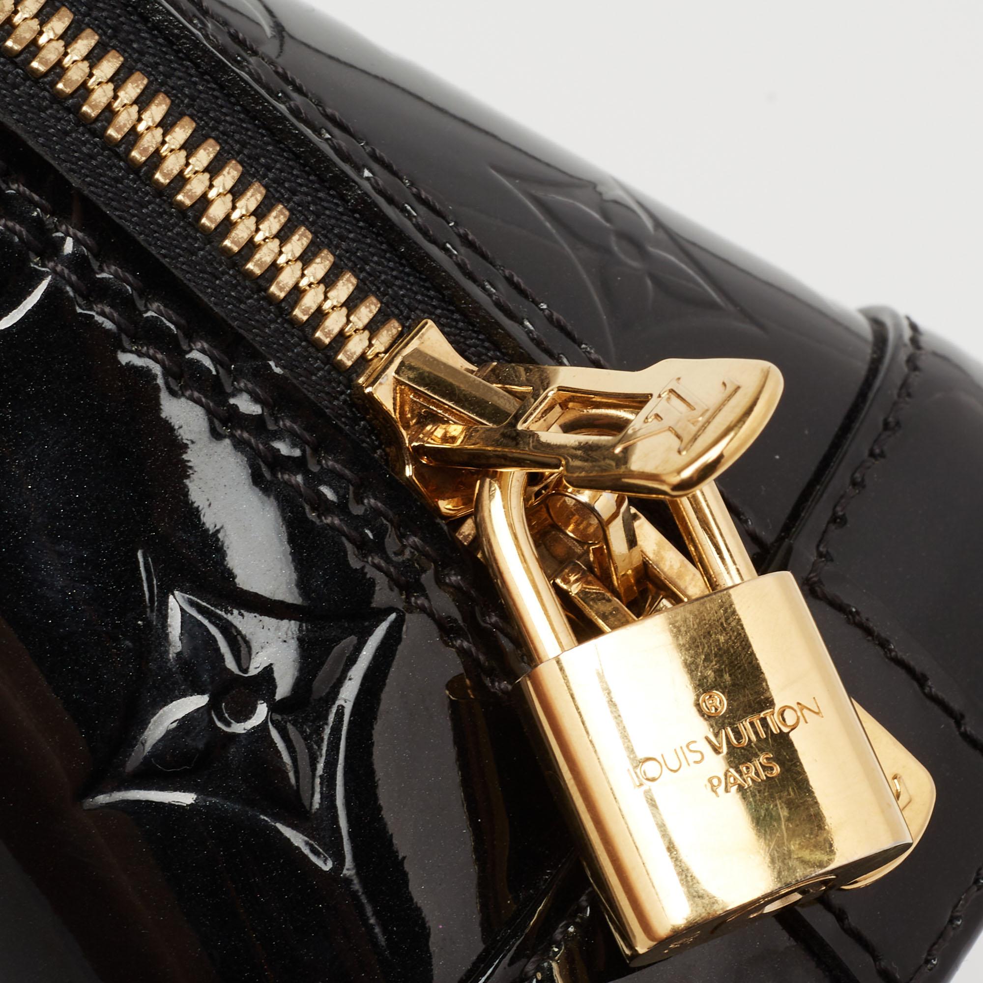 Louis Vuitton Black Monogram Vernis Alma BB Bag 6