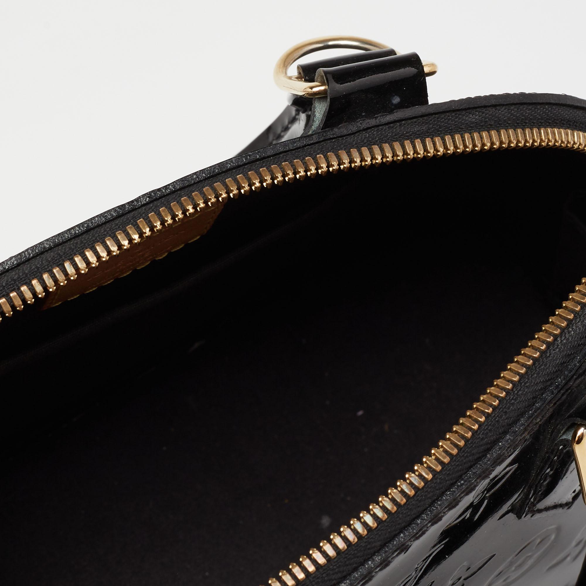 Louis Vuitton Black Monogram Vernis Alma BB Bag 2