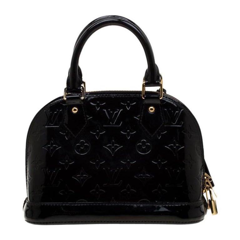 Louis Vuitton Black Monogram Vernis Alma BB Bag For Sale at 1stDibs
