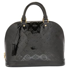 Louis Vuitton Black Monogram Vernis Alma PM Bag