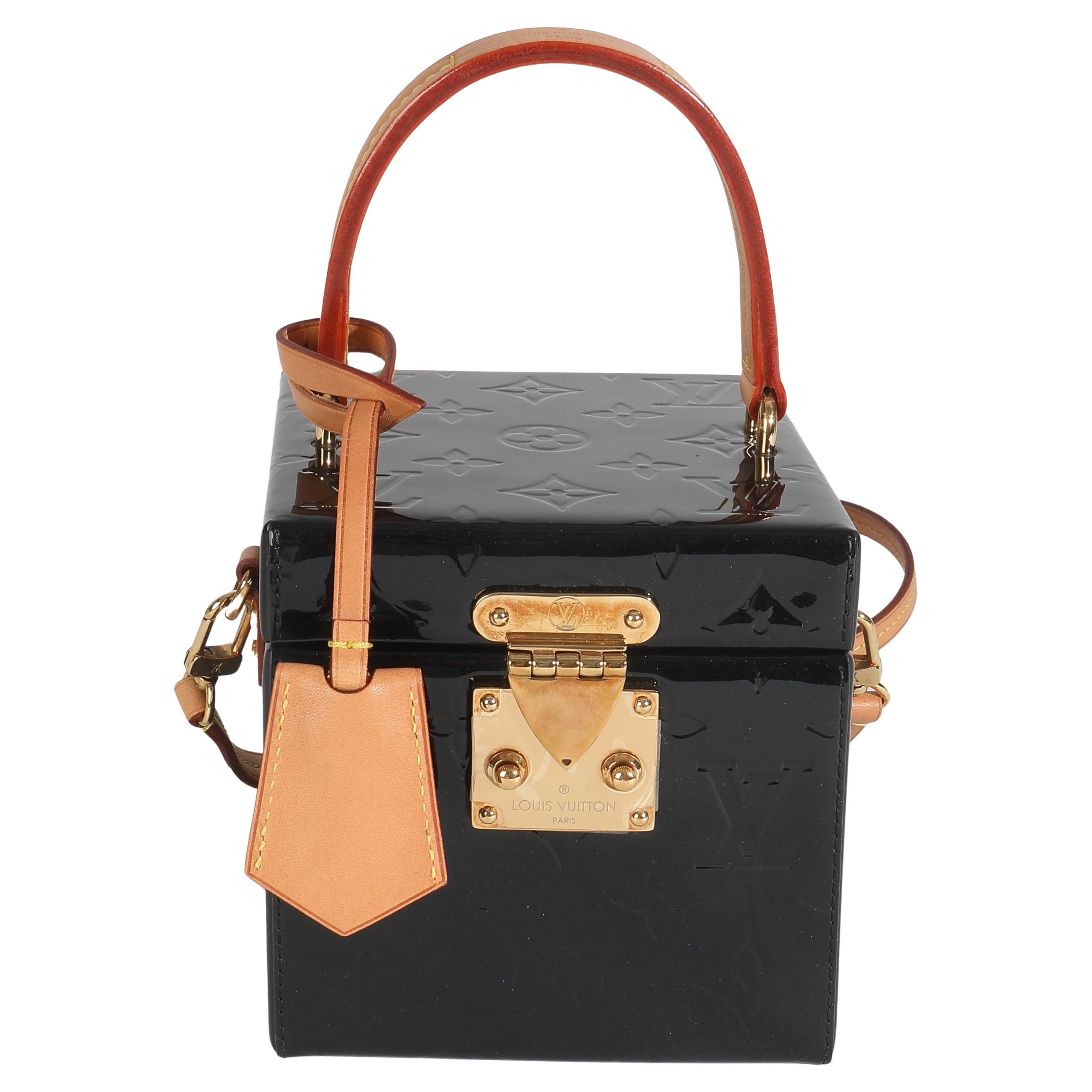 Louis Vuitton Black Monogram Vernis Bleecker Box im Angebot