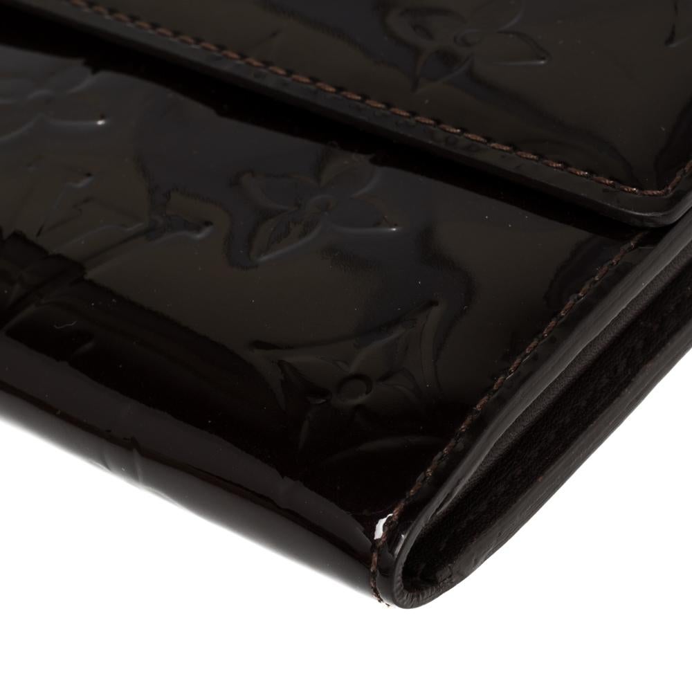 Louis Vuitton Black Monogram Vernis Leather Sarah Wallet 2