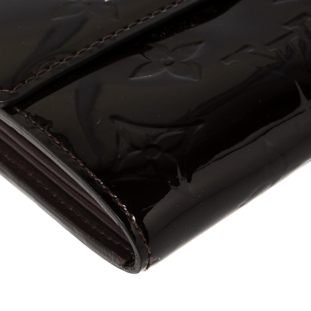 Louis Vuitton Black Monogram Vernis Leather Sarah Wallet 3