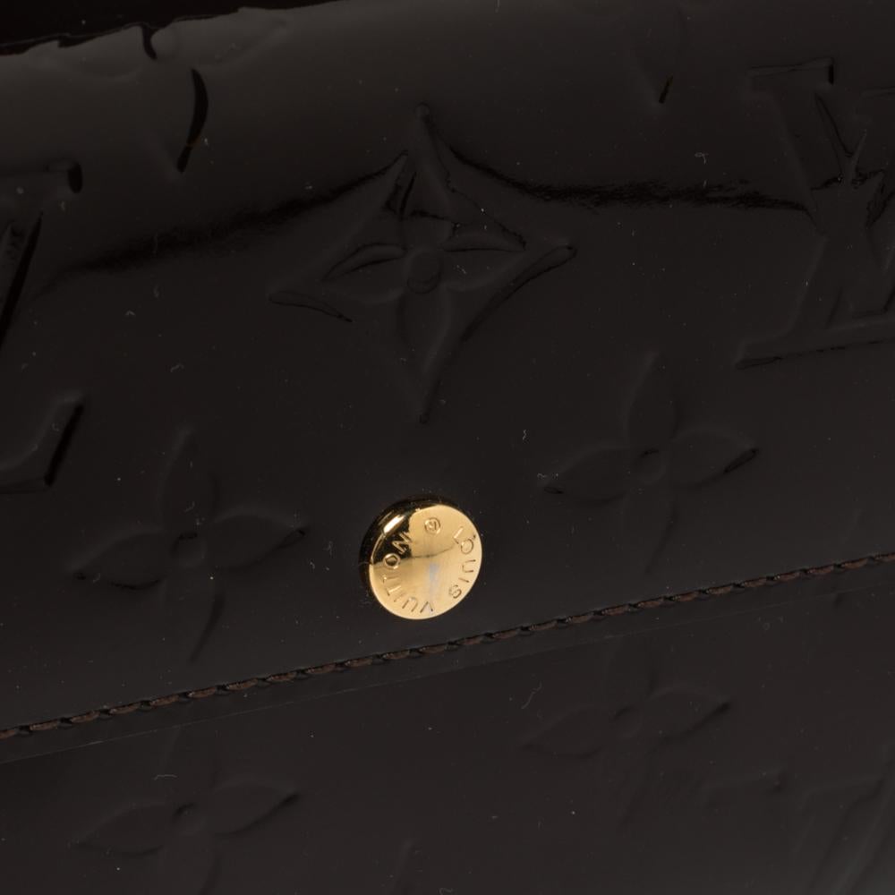 Louis Vuitton Black Monogram Vernis Leather Sarah Wallet 4