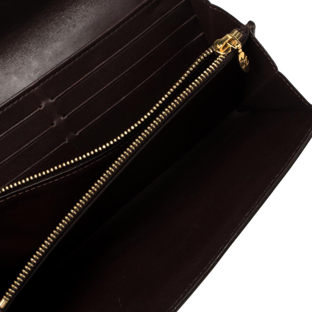 Louis Vuitton Black Monogram Vernis Leather Sarah Wallet 5