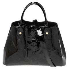Louis Vuitton Black Monogram Vernis Montaigne MM Bag