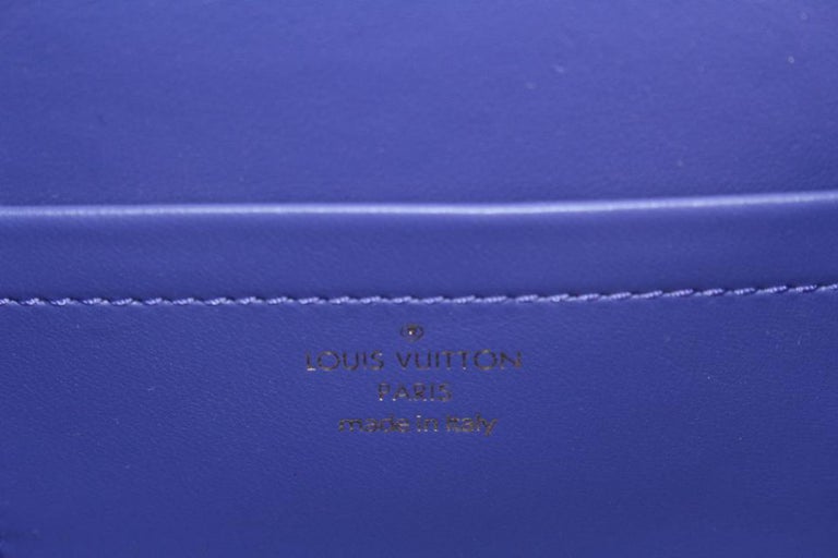 Louis Vuitton Monogram Vernis Bleecker Box Bag Blue