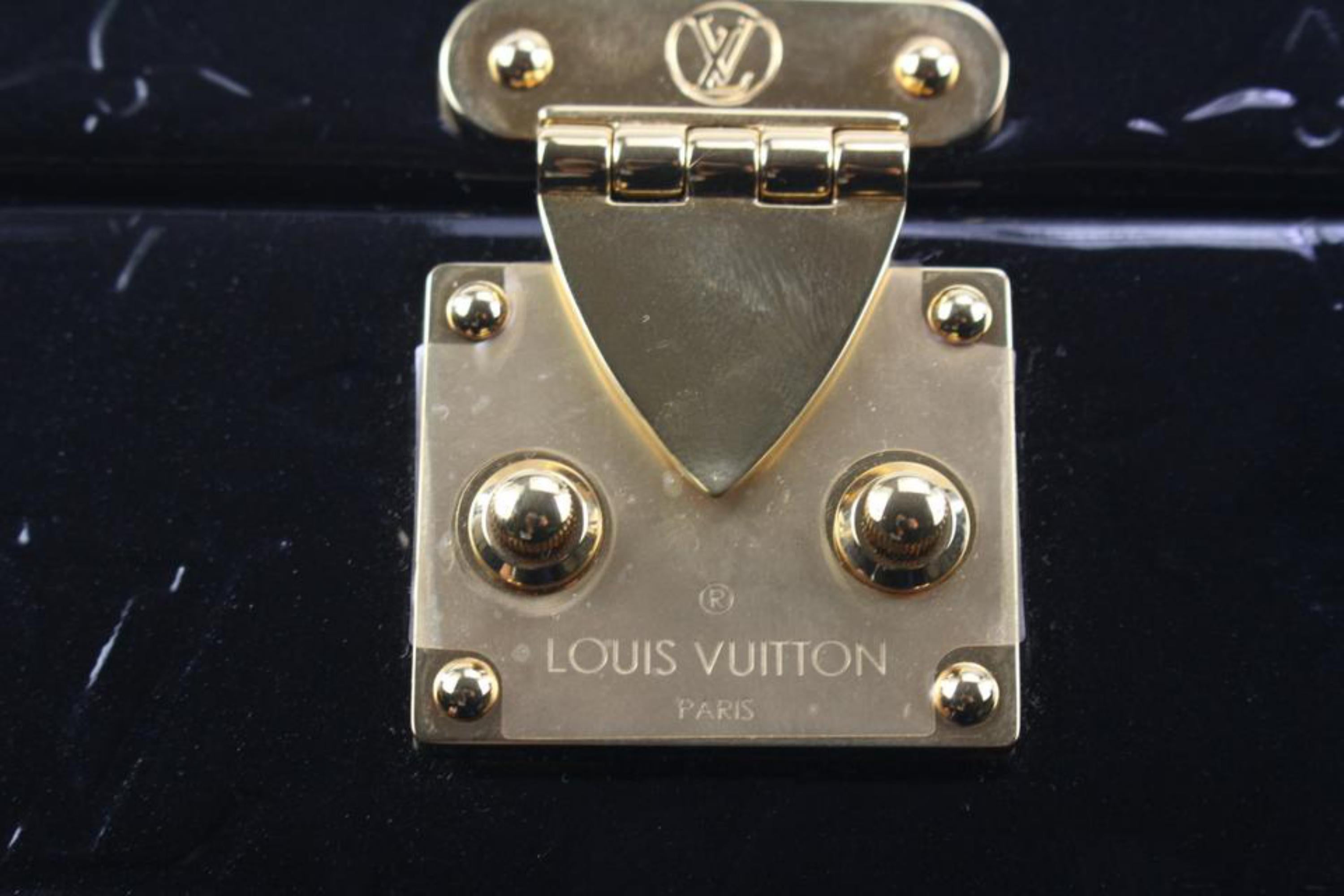 Louis Vuitton Black Monogram Vernis Noir Bleecker Box 2way Trunk Bag s28lv10 1