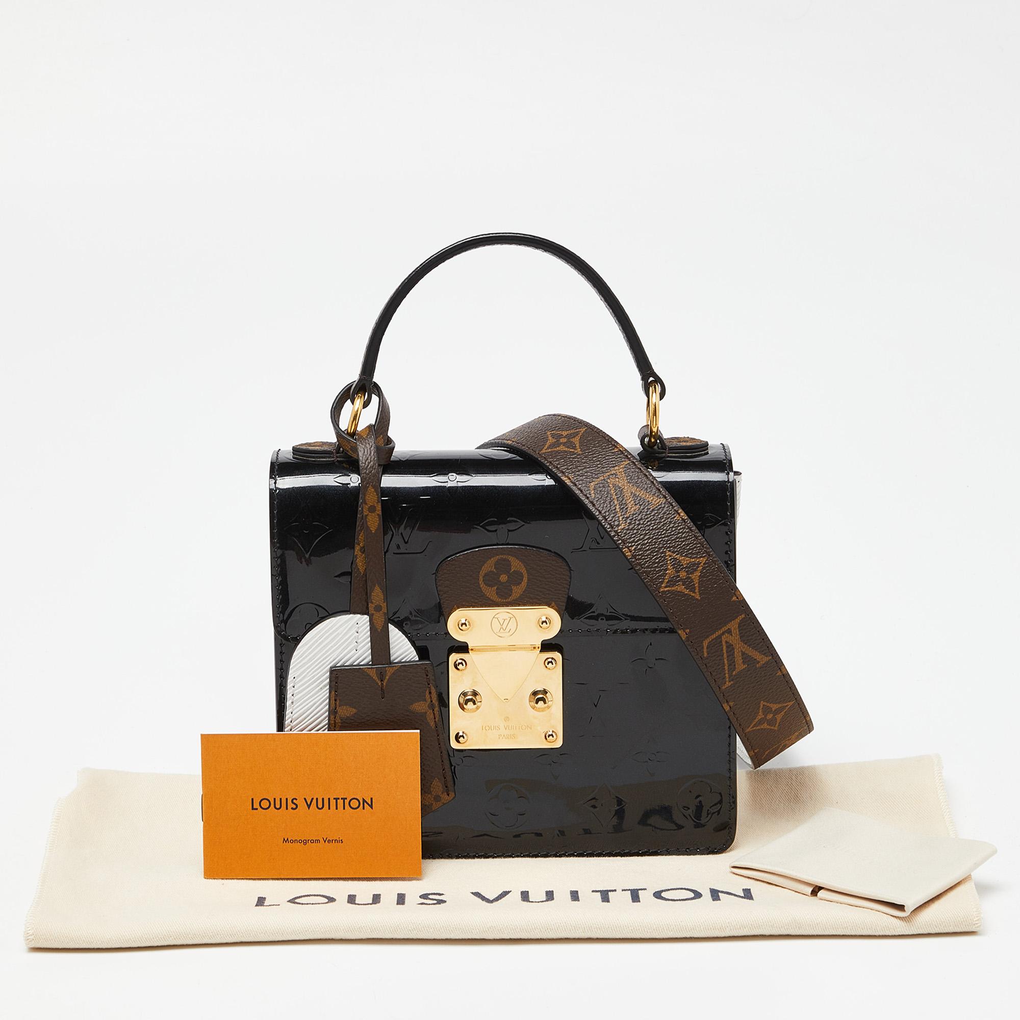 Louis Vuitton Black Monogram Vernis Spring Street Bag For Sale 8