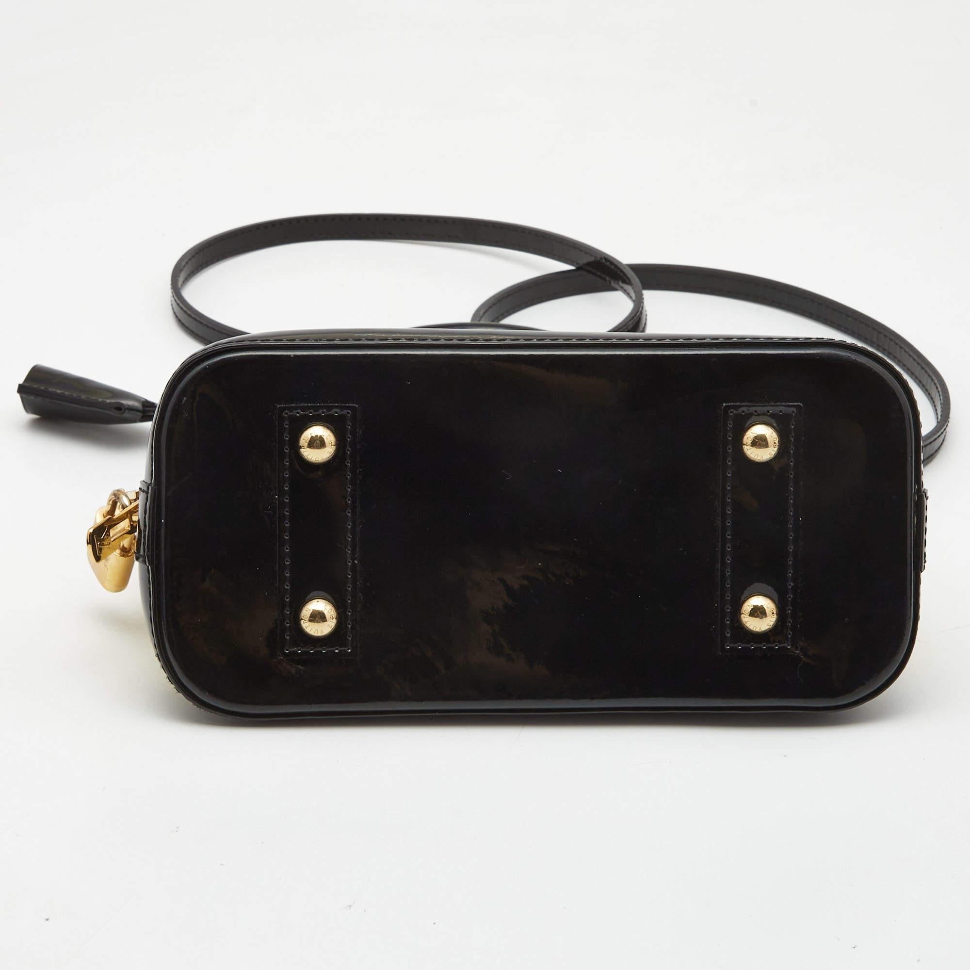 Louis Vuitton Black Monogram Vernis Stickers Alma BB Bag 1