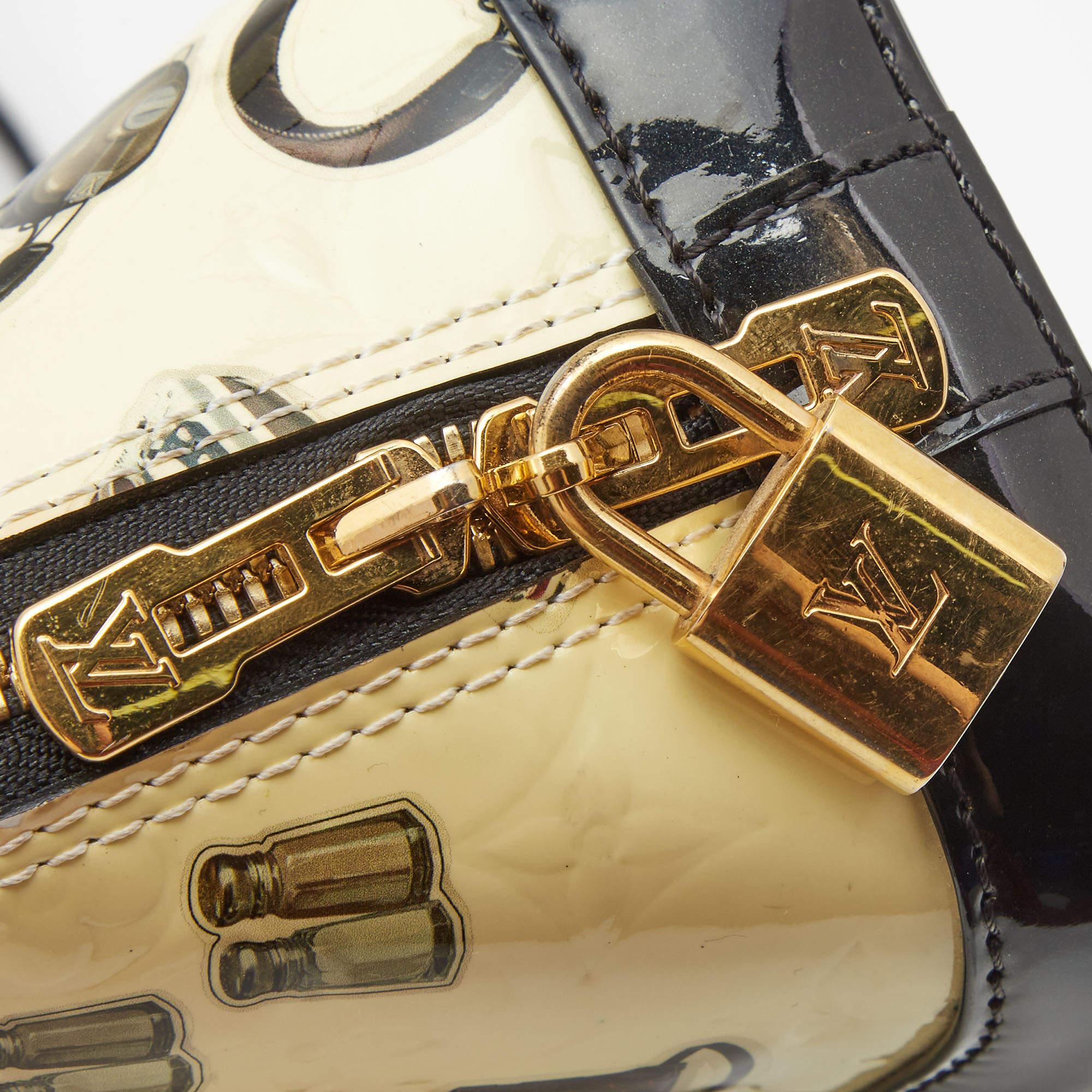 Louis Vuitton Black Monogram Vernis Stickers Alma BB Bag 2