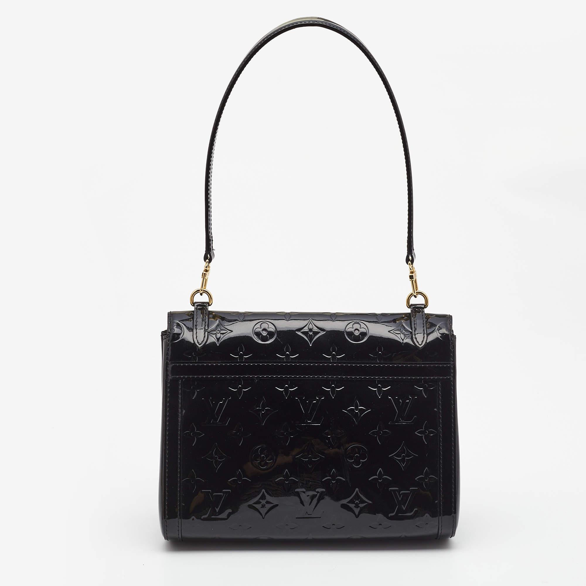 Women's Louis Vuitton Black Monogram Vernis Venice Bag