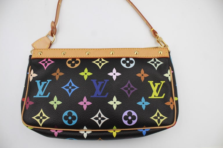 Louis Vuitton Black Multi Color Monogram Clutch Bag at 1stDibs