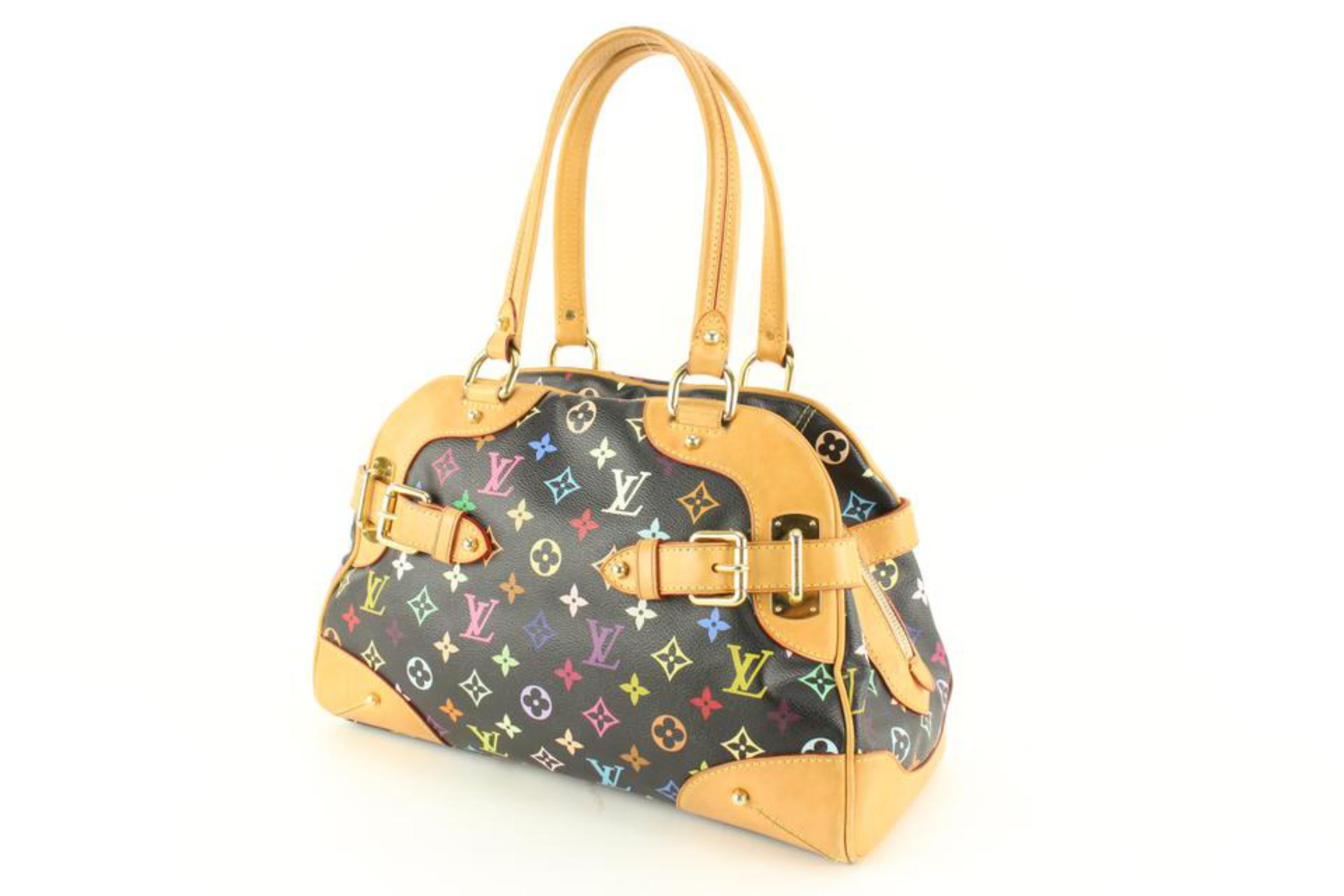 Louis Vuitton Black Multicolor Claudia Dome Bowler Shoulder Bag 92lk615s 5