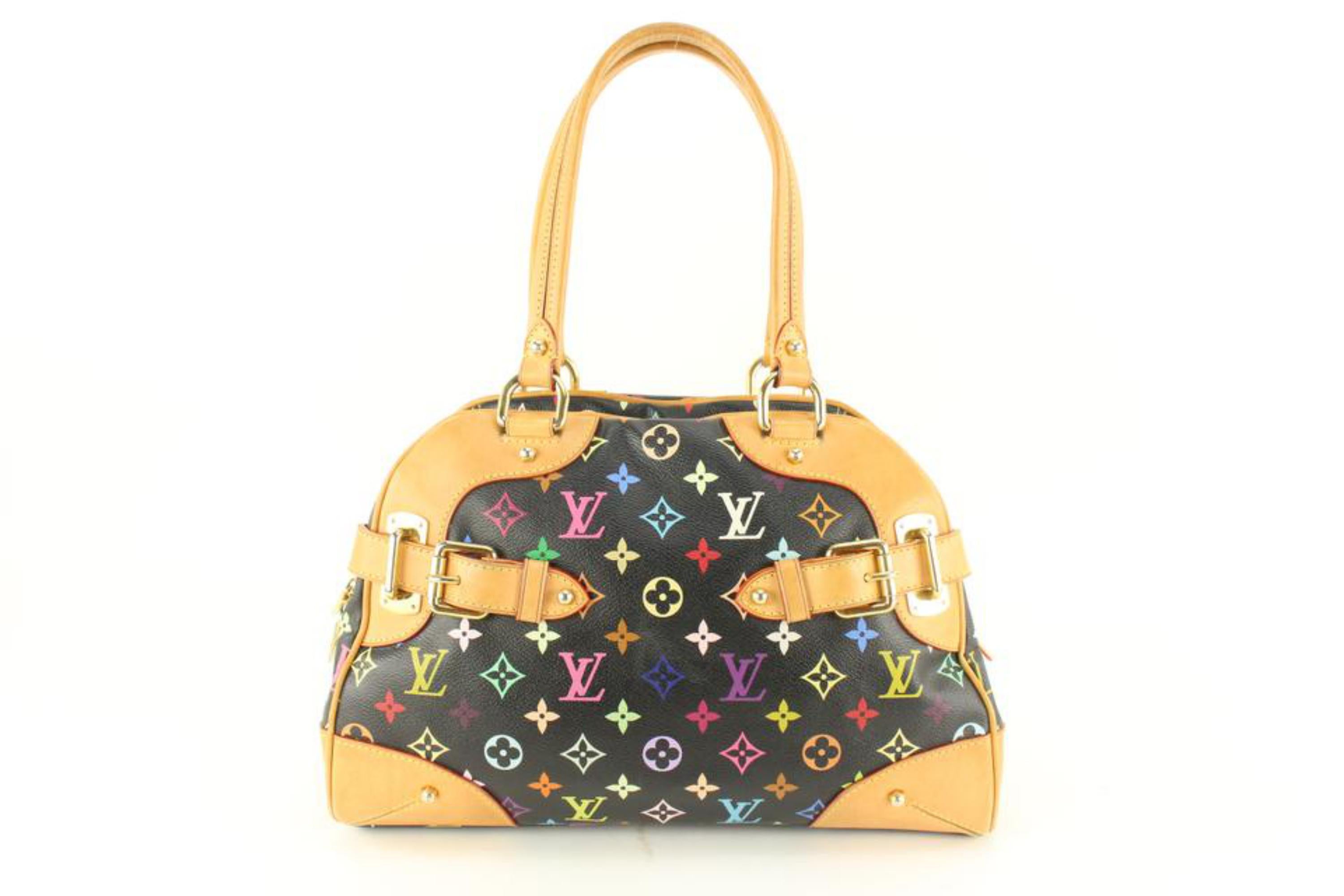 Louis Vuitton Black Multicolor Claudia Dome Bowler Shoulder Bag 92lk615s 4