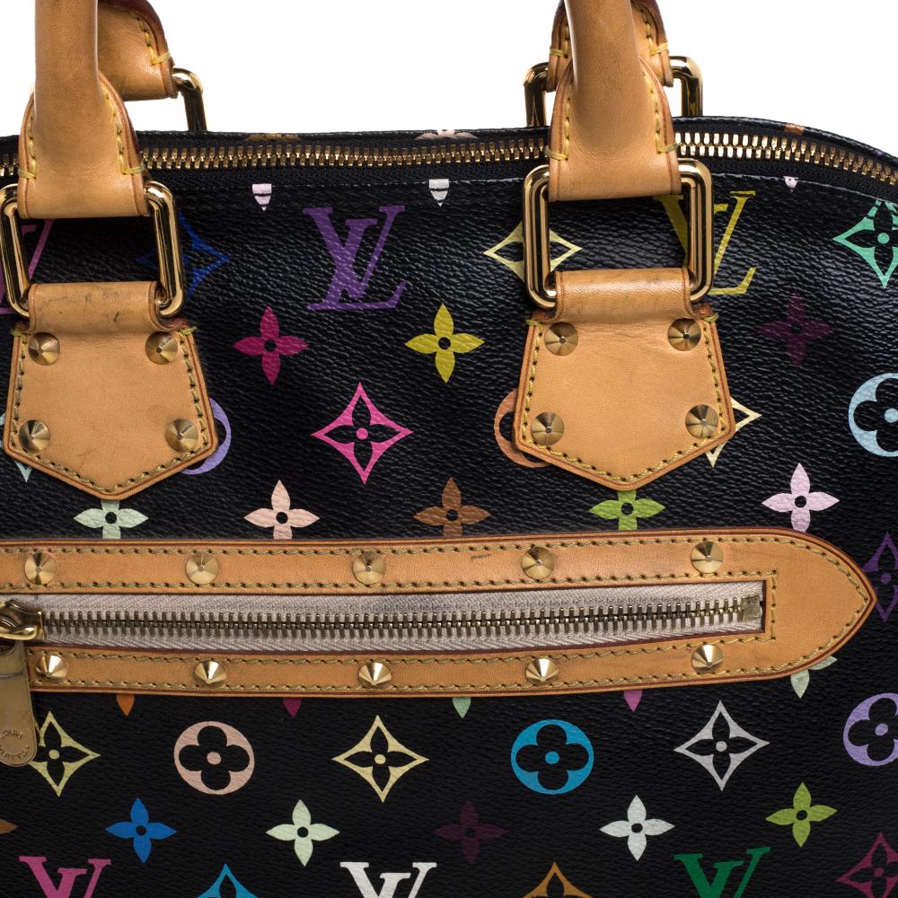 Louis Vuitton Black Multicolor Monogram Canvas Alma PM Bag 2