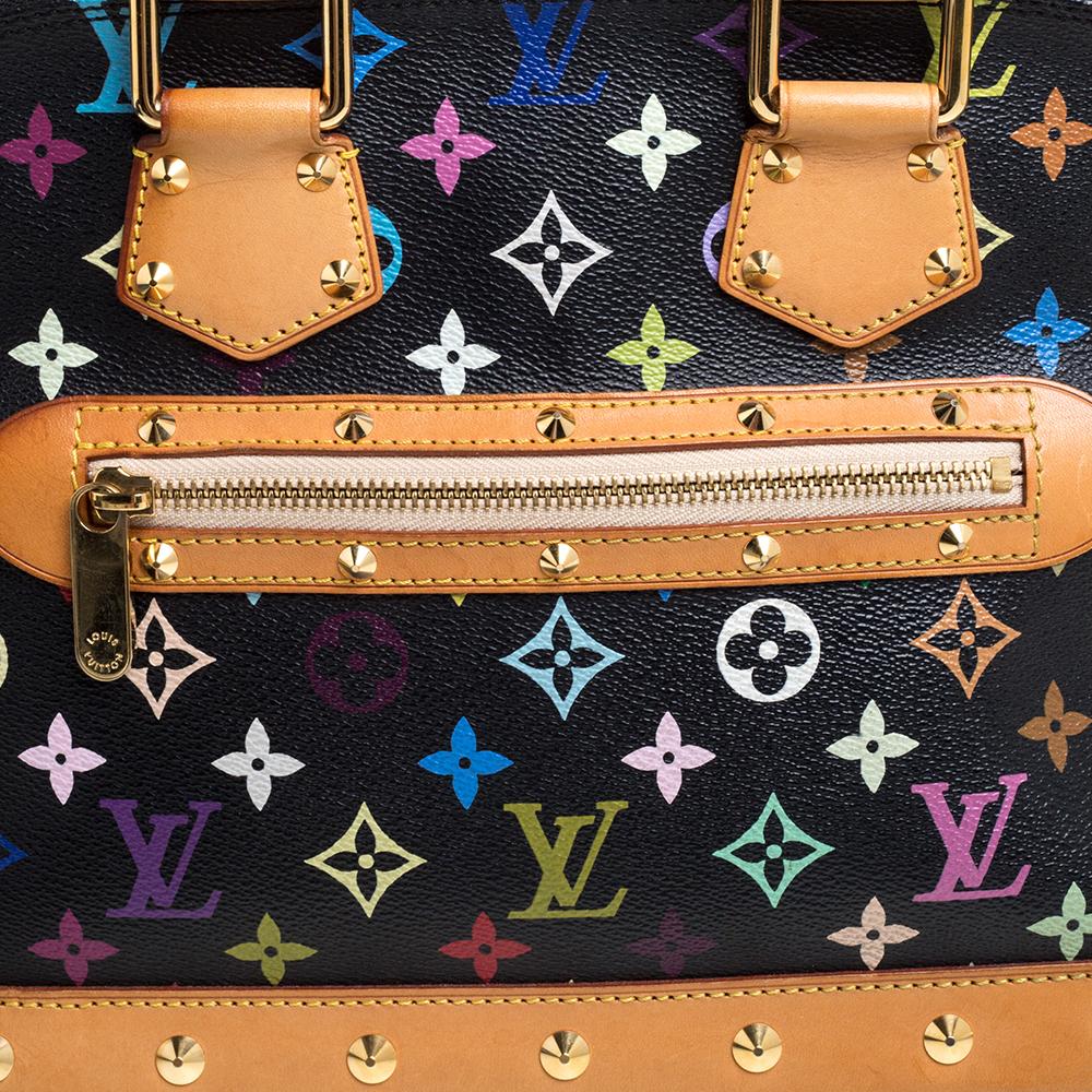 Louis Vuitton Schwarz Multicolor Monogramm Canvas Alma PM Tasche 3