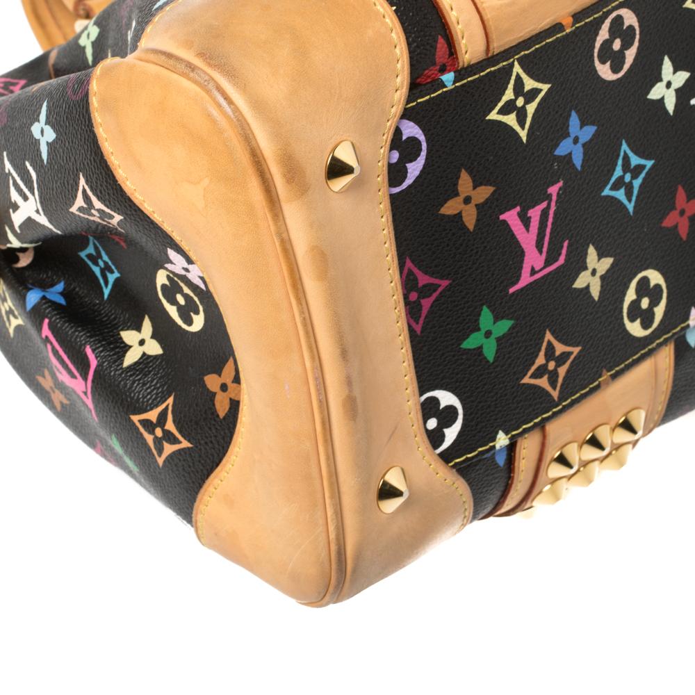 Bolso Louis Vuitton Negro Multicolor Monograma Lienzo Courtney MM 11