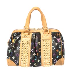 Louis Vuitton Black Multicolor Monogram Canvas Courtney MM Bag