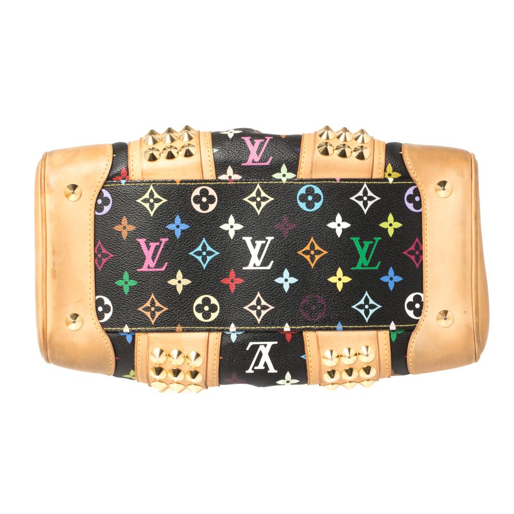 De las mujeres Bolso Louis Vuitton Negro Multicolor Monograma Lienzo Courtney MM