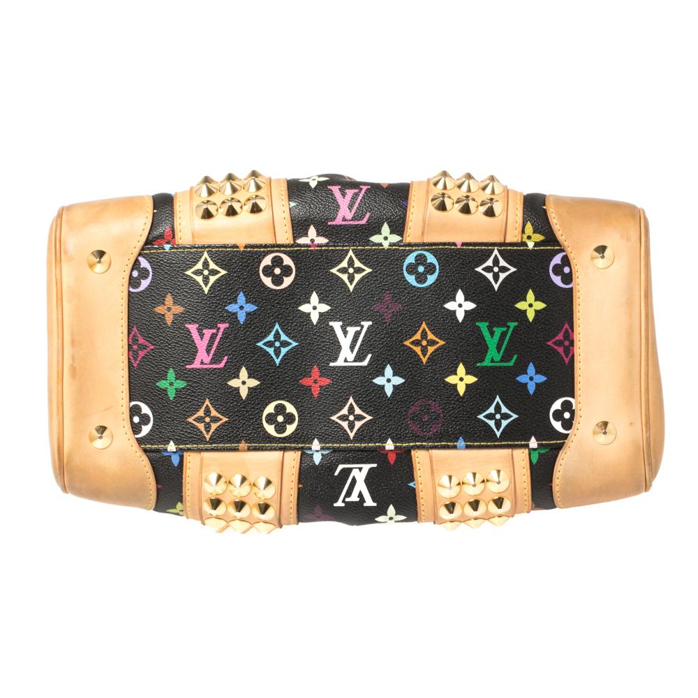 Louis Vuitton Black Multicolor Monogram Canvas Courtney MM Bag In Good Condition In Dubai, Al Qouz 2