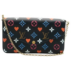 Pochette Louis Vuitton Negro Multicolor Monograma Lienzo Juego En Felicie