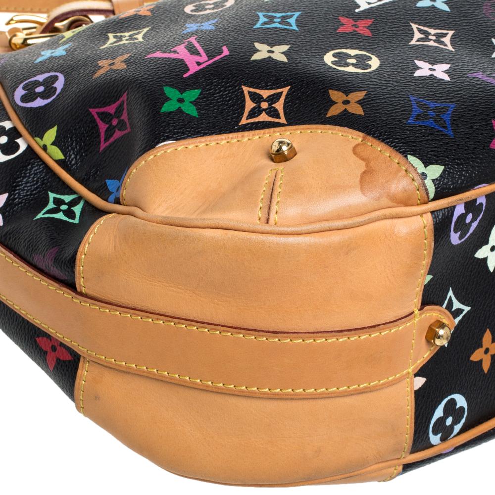 Louis Vuitton Schwarz Multicolor Monogramm Canvas Greta Tasche 6