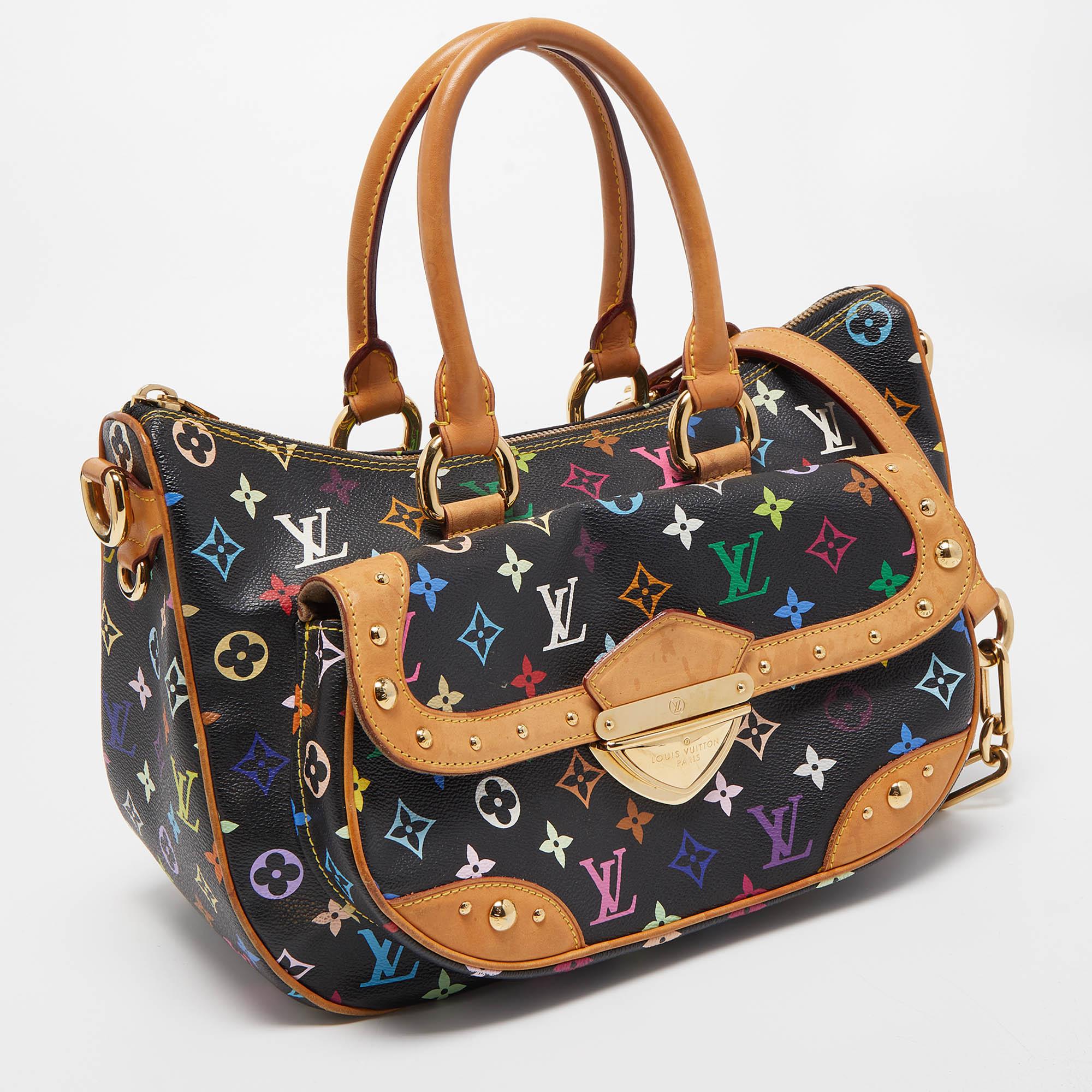 Louis Vuitton Black Multicolor Monogram Canvas Rita Bag In Good Condition In Dubai, Al Qouz 2