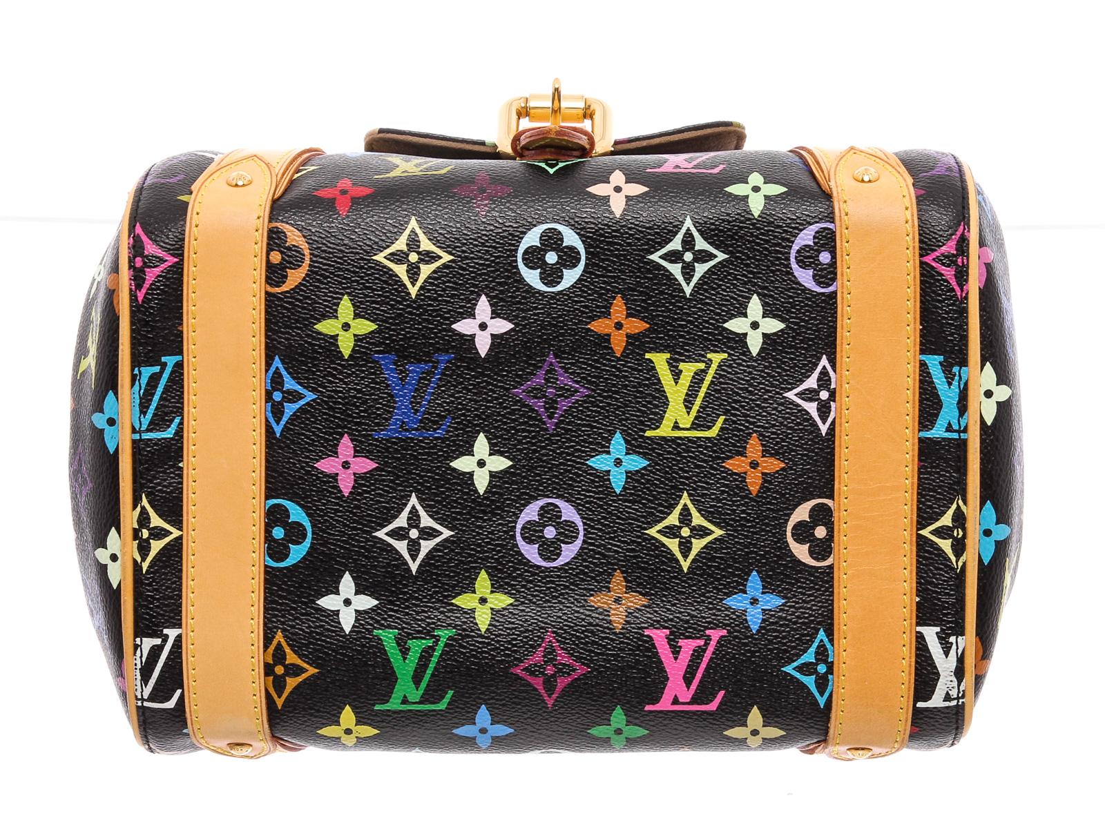Louis Vuitton Black Multicolor Monogram Priscilla Shoulder Bag In Good Condition In Irvine, CA