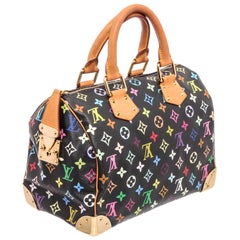 Louis Vuitton Black Multicolor Monogram Speedy 30 Bag