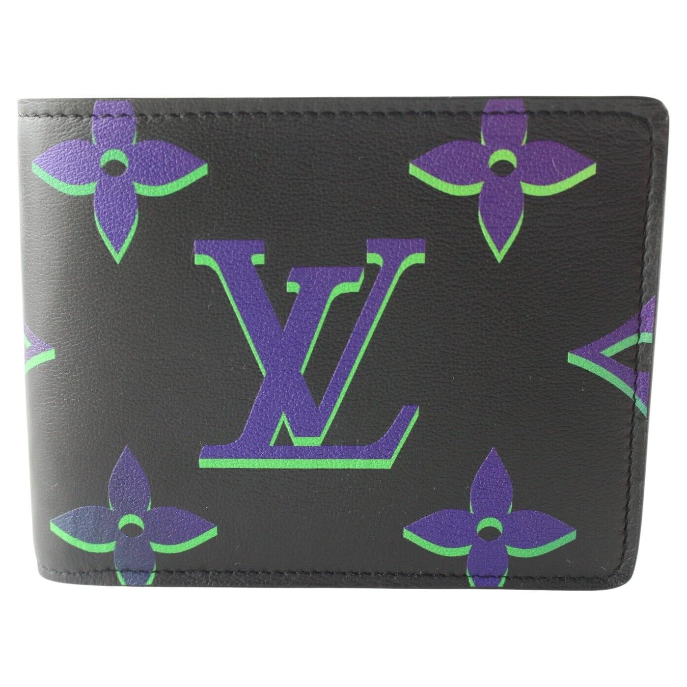 Louis Vuitton Brazza Wallet Monogram Galaxy Black Multicolor in