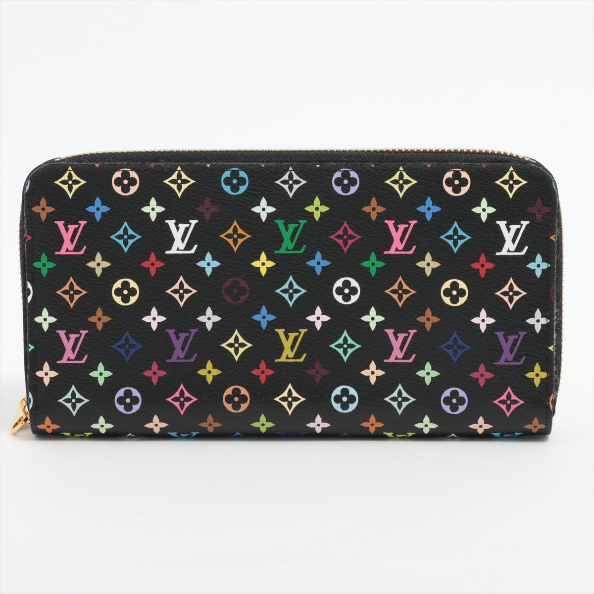 The Louis Vuitton Black Multicolor Zippy Wallet is a vibrant and stylish accessory that combines practicality with a playful design. The wallet features Louis Vuitton's iconic monogram canvas in a black multicolor version, which adds a pop of color