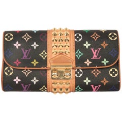 LOUIS VUITTON Black MULTICOLORE Canvas COURTNEY Clutch Bag