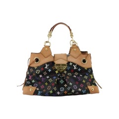 Louis Vuitton Black Multicolore Canvas Leather Ursula Shoulder Bag