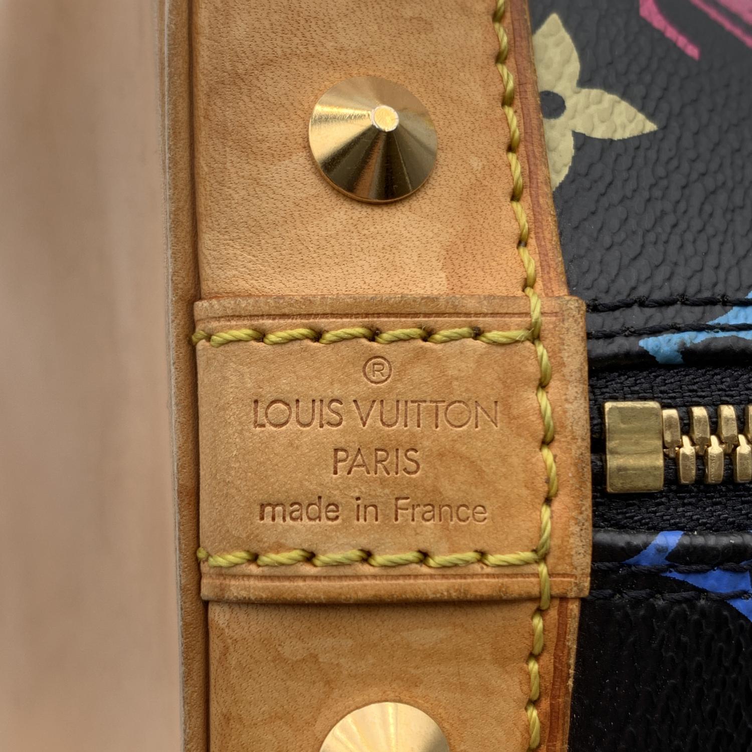 Louis Vuitton Black Multicolore Canvas Murakami Alma Bag Handbag 7