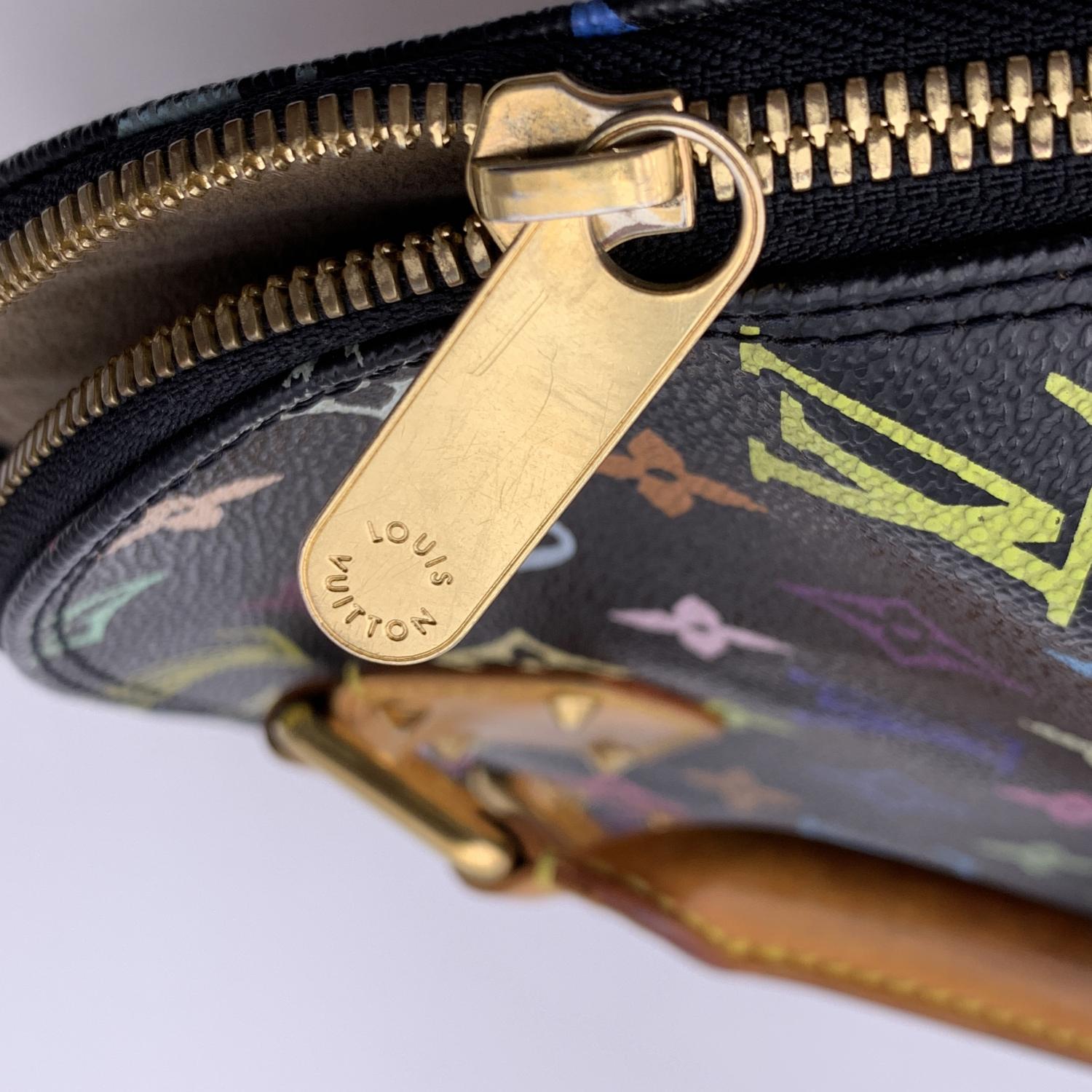 Louis Vuitton Black Multicolore Canvas Murakami Alma Bag Handbag 8