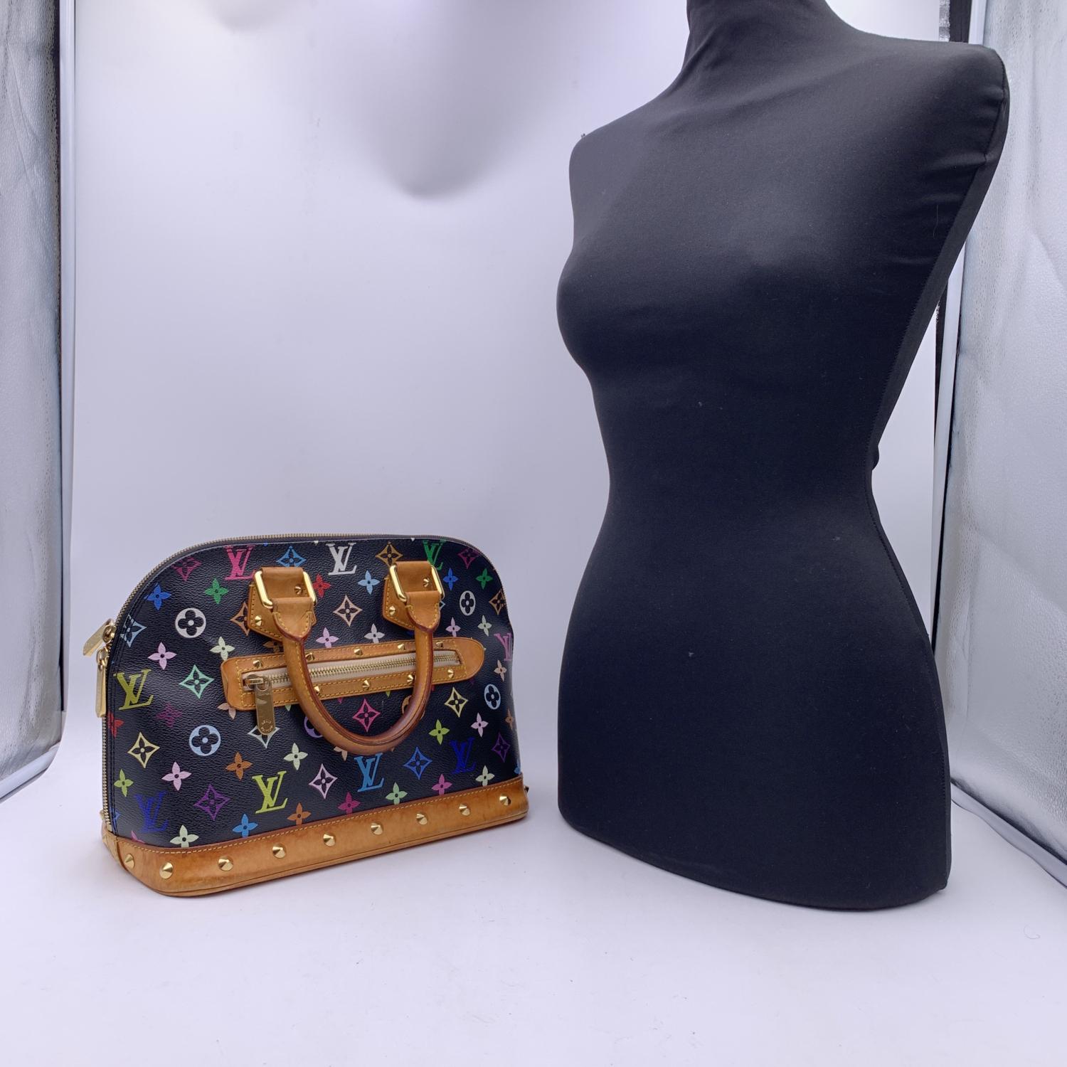 Louis Vuitton Black Multicolore Canvas Murakami Alma Bag Handbag 9