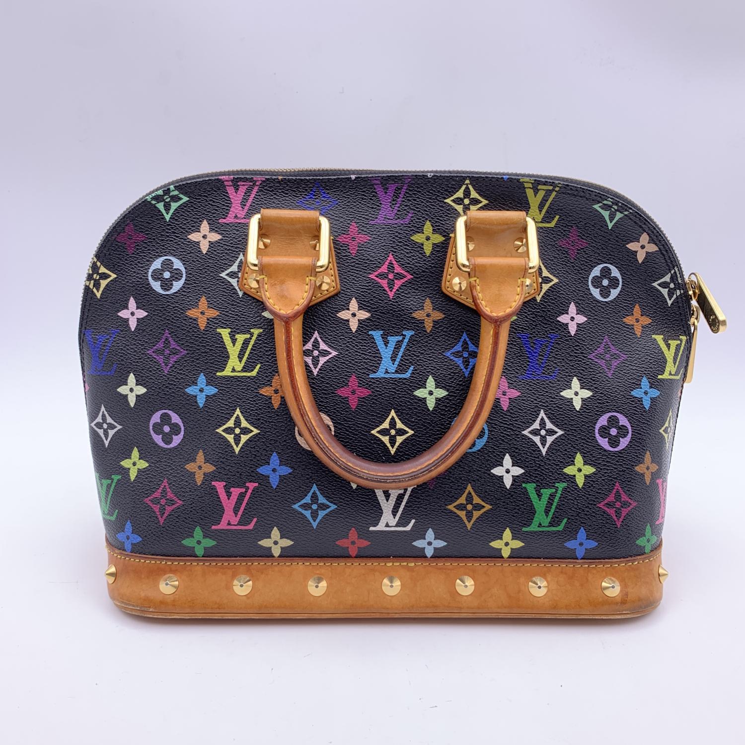 Louis Vuitton Black Multicolore Canvas Murakami Alma Bag Handbag 10