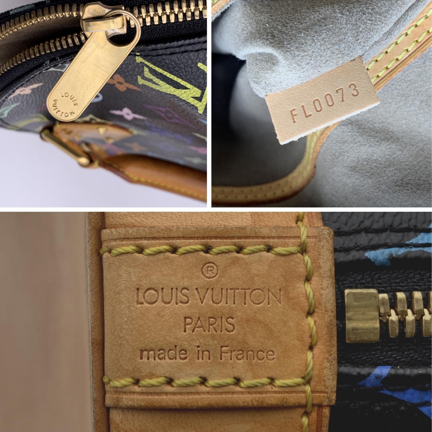 Louis Vuitton Black Multicolore Canvas Murakami Alma Bag Handbag In Good Condition In Rome, Rome