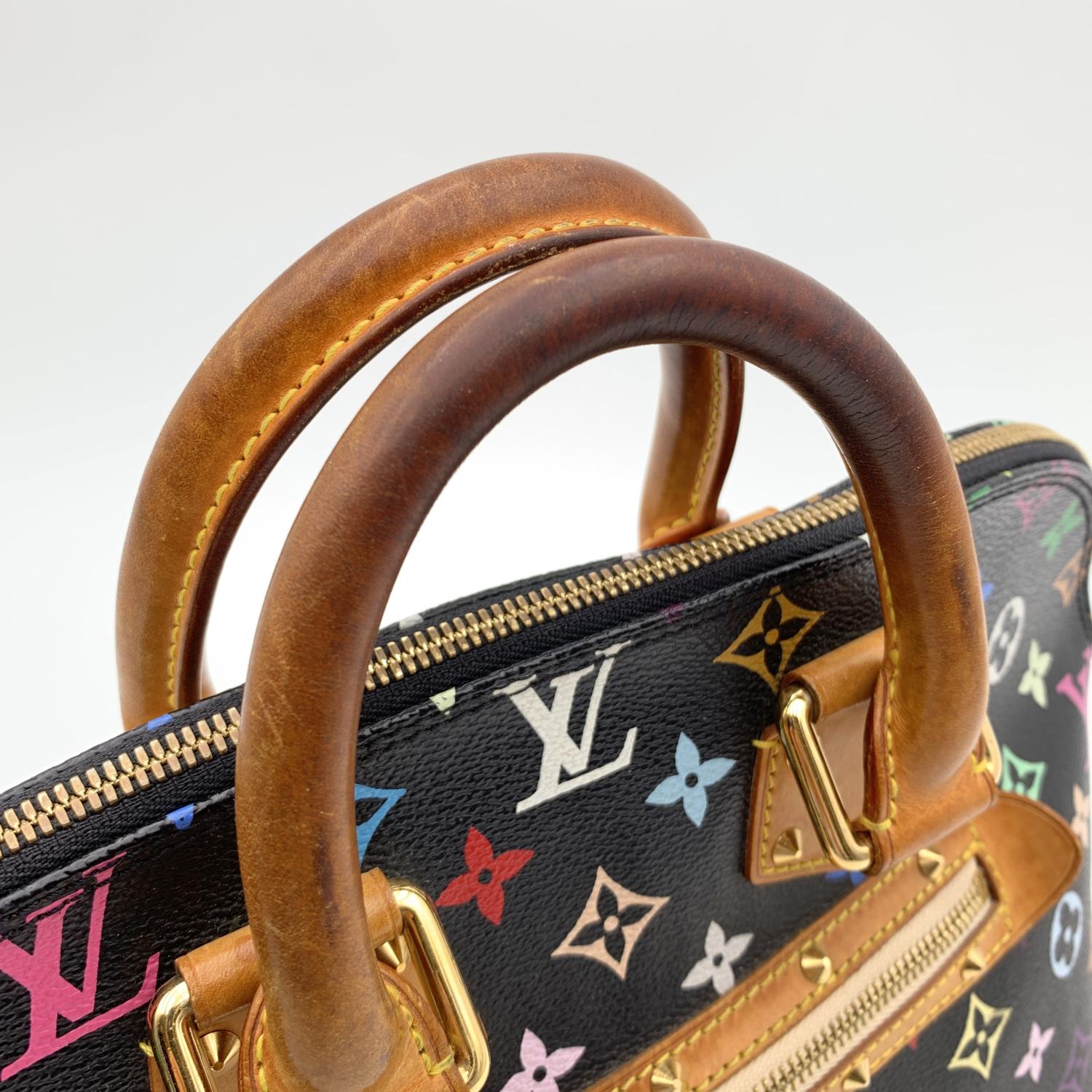 Louis Vuitton Black Multicolore Canvas Murakami Alma Bag Handbag 3