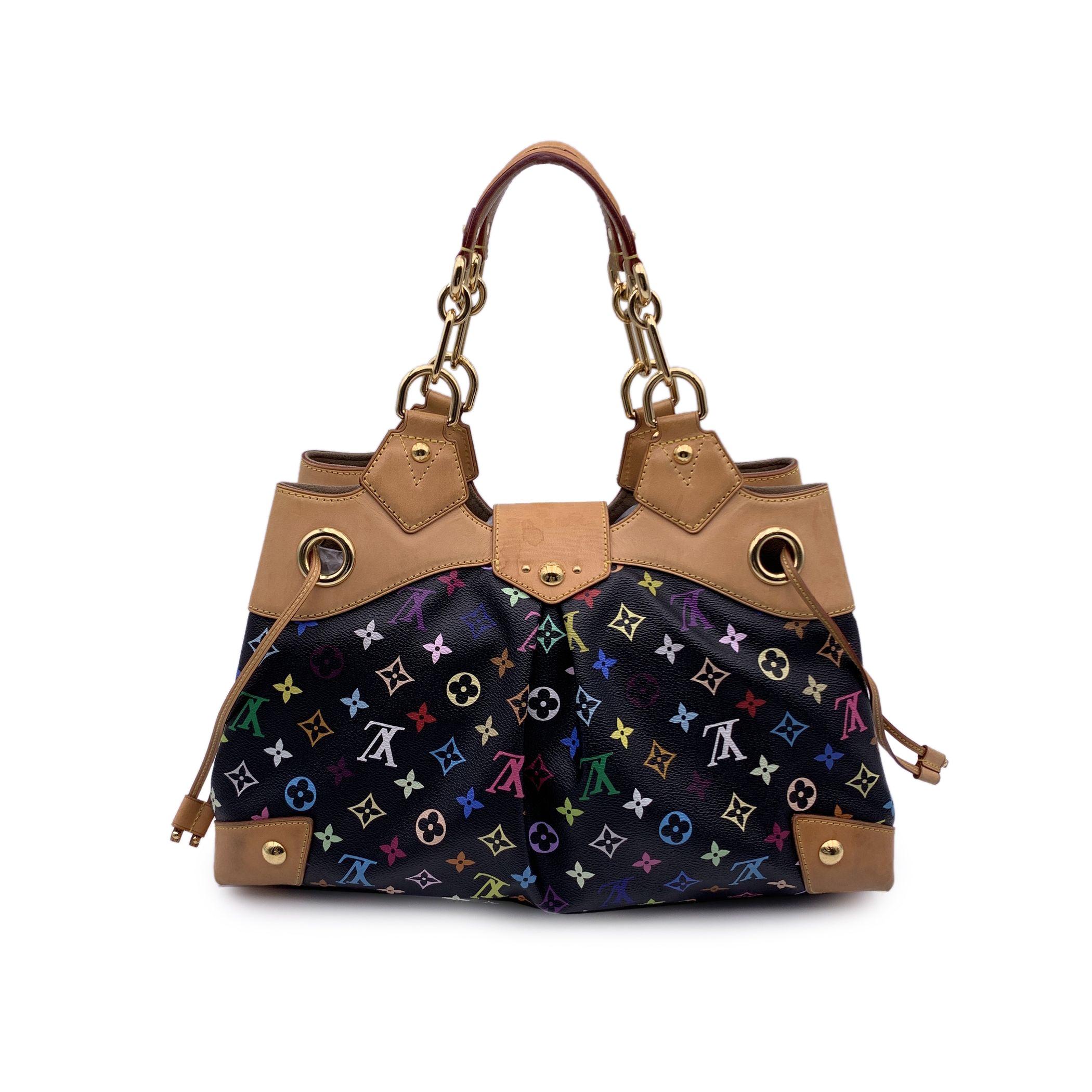 Louis Vuitton Black Multicolore Canvas Murakami Ursula Bag In Good Condition In Rome, Rome