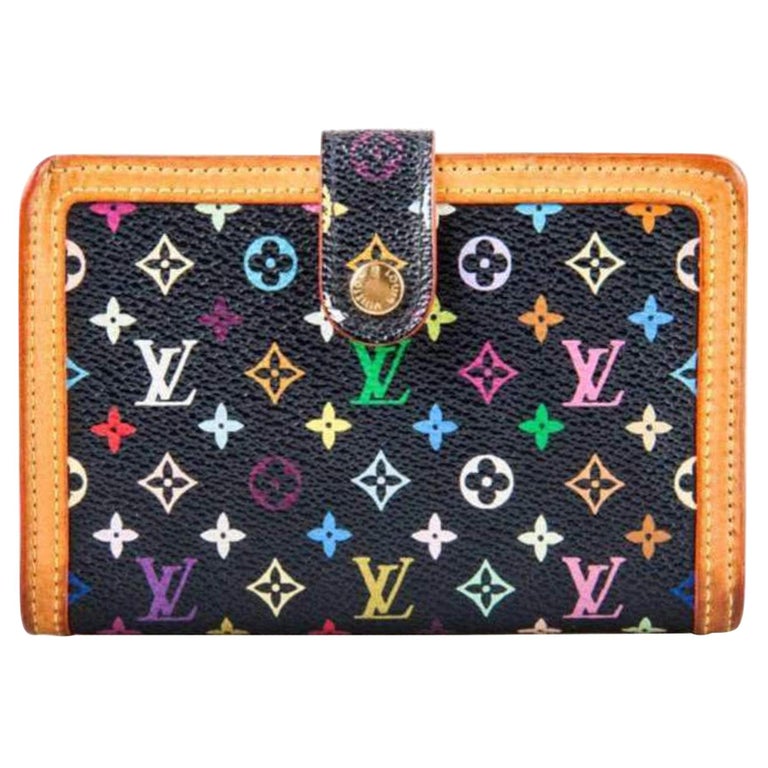 Louis Vuitton Black Multicolore Monogram Canvas French Wallet For Sale at  1stDibs