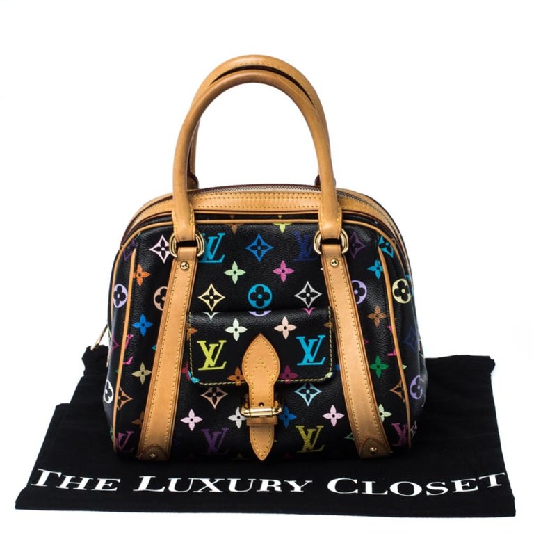 Louis Vuitton Black Multicolore Monogram Canvas Priscilla Bag For
