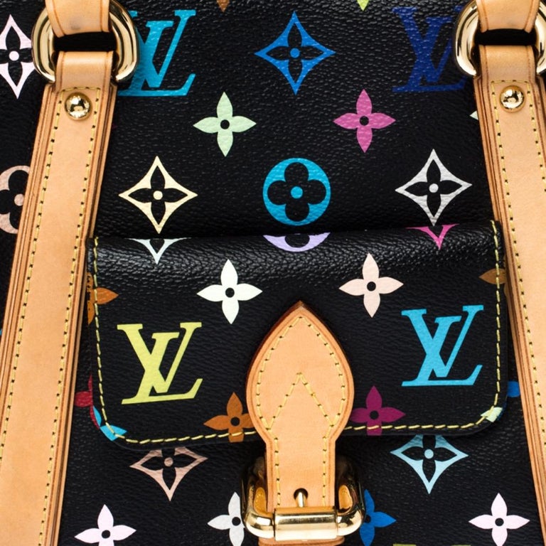 Louis Vuitton Lv Ghw Priscilla Hand Bag M40097 Monogram Multicolore Black